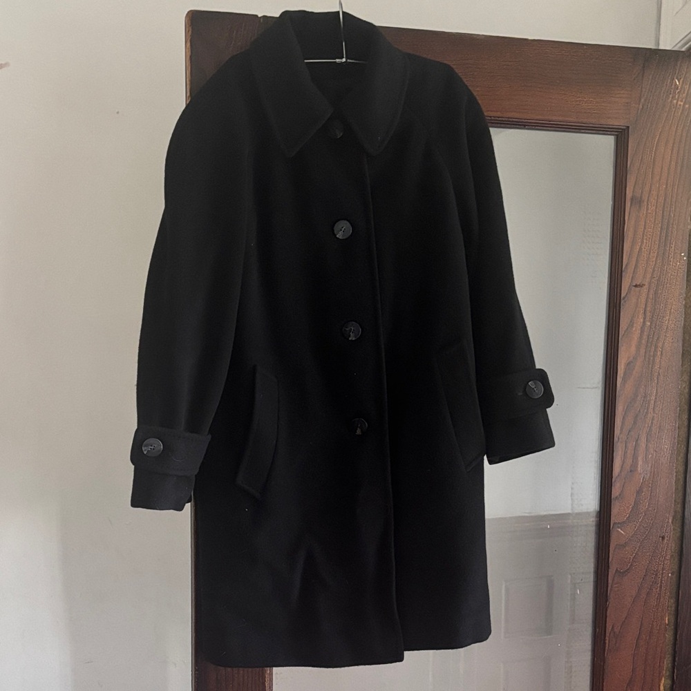 Saks Fifth Avenue Black Pea Coat